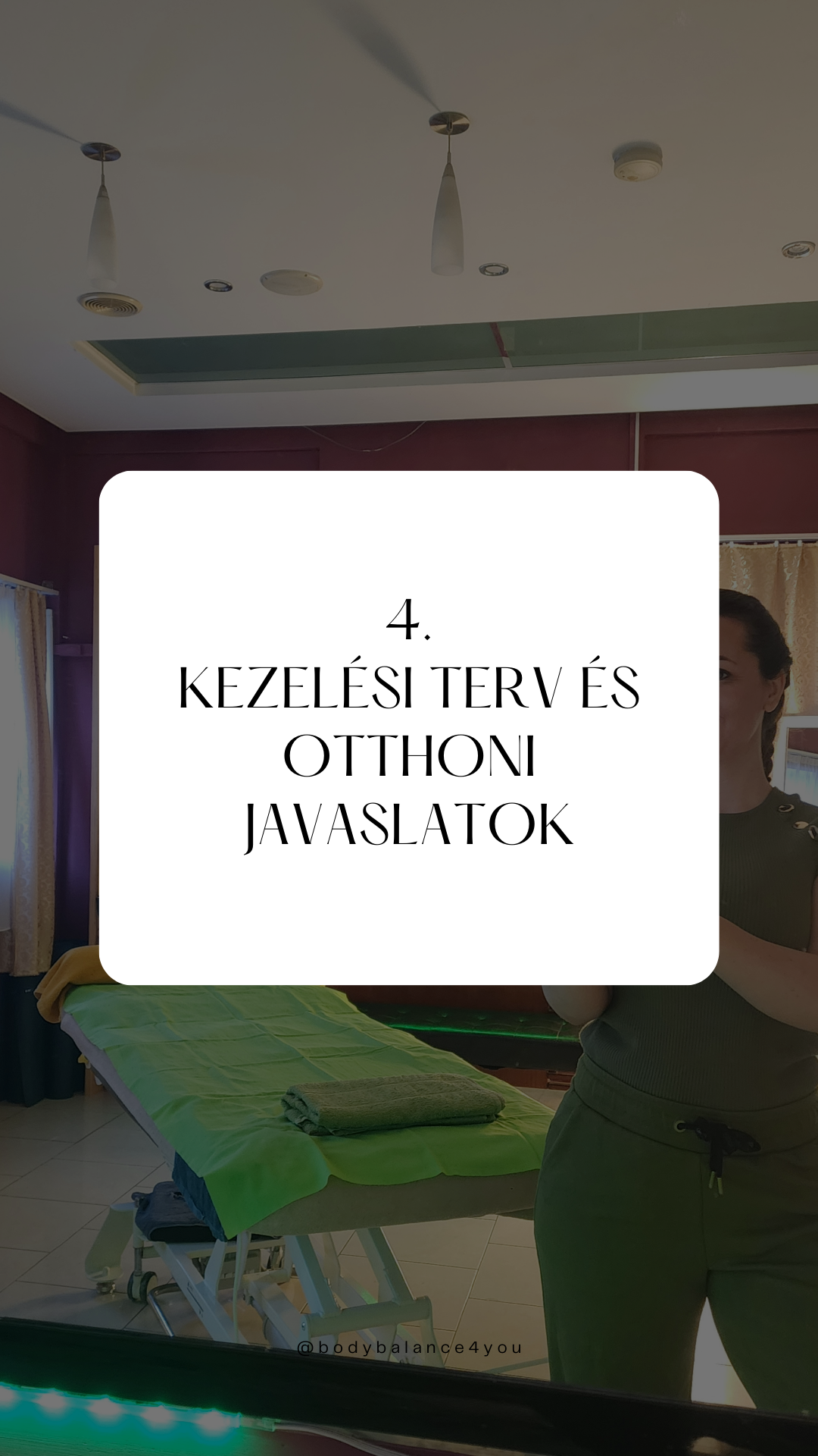Az alkalom végén személyre szabott kezelési tervet kapsz, valamint szükség esetén otthoni gyakorlatokat is, hogy a javulás minél gyorsabb és tartósabb legyen.